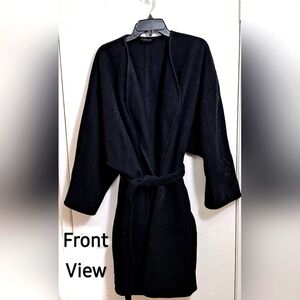 Neiman Marcus Yeholee Teng Dolman Sleeve Wool Wrap Coat